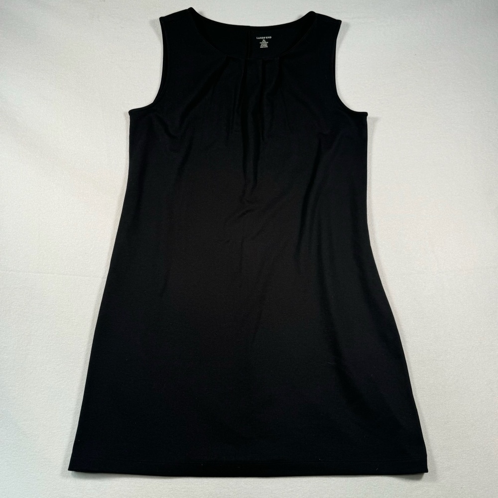Lands End Sleeveless Pullover Mini Dress Womens Size XL 18-20 Black